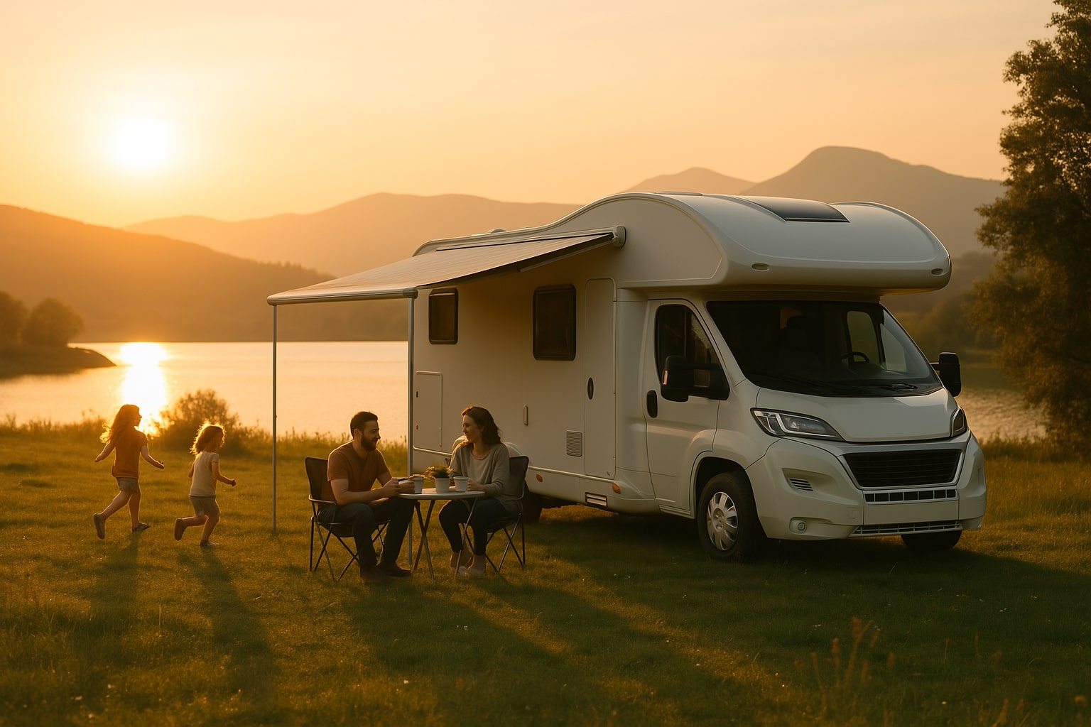 Interiér obytného vozu